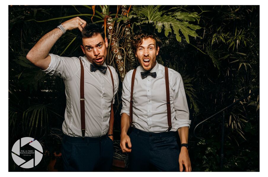 Lustiges Selbstporträt in der Fotobox | Phil & Marc Photography